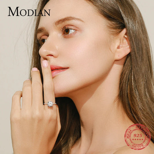 2025 Classic Luxury Real Solid 925 Sterling Silver Ring 3Ct 10 Hearts Arrows Zircon Wedding Jewelry Rings Engagement For Women